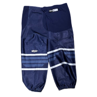 Chaussettes de sport tricotées d'occasion (bleu marine/blanc)
